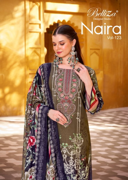 Naira Vol 123 By Belliza Pure Cotton Printed Dress Material Wholesalers In Surat
